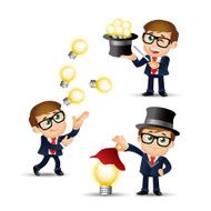 People Set - Business Businessmen Magician idea
