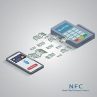 Mobile payment concept with a symbol of credit card on N9