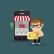 People Set - E-shopping Businessman Online shopping