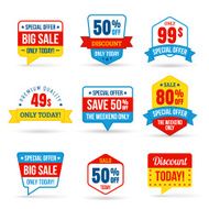 Collection of Sale Discount in flat design