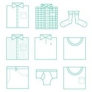 Folded Flat Clothing Vector