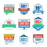Collection of Sale Discount in flat design N2