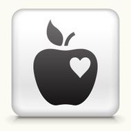 Square Button with Apple Love