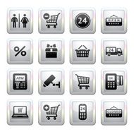 Set pictograms supermarket services
