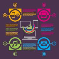 Flat design vector illustration technology and communication N3