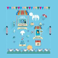 Imprimmobile apps shop social media flat design with iconsir N2