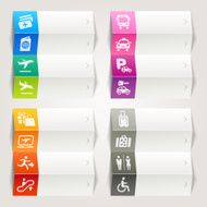 Rainbow - Airport and Travel icons Navigation template
