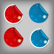 Set of Christmas Sale Tags Vector illustration N2