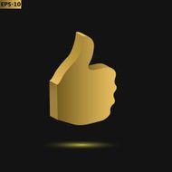 Golden thumb up