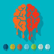 Flat design brain N11