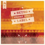 Vintage retro hipster label typography geometric design elements vector illustration N14