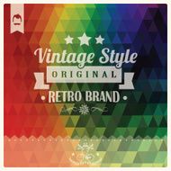 Vintage retro hipster label typography geometric design elements vector illustration N16