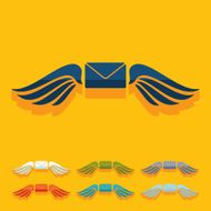 Flat design envelope N6