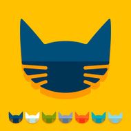 Flat design cat N17