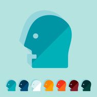 Flat design head N6
