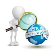 3d person watching an internet model