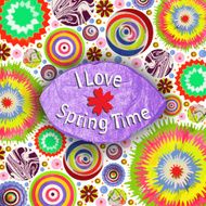I love Spring time cheer up motivational background