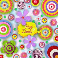 Hot deals Offer tag motivational background Discount Flowers
