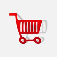 realistic design element grocery cart N45