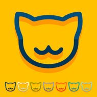Flat design cat N19