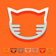 Flat design cat N22