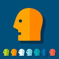 Flat design head N10