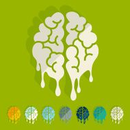 Flat design brain N19