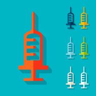 Flat design syringe N16
