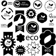 Set of eco friendly signs N4