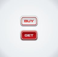 Buttons - buy and get push buttons red white