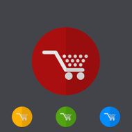 Vector modern circle icons set on gray N30