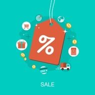 vector modern sale concept illustration
