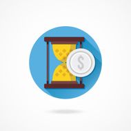 Vector Time is Money Concept Icon