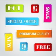 Set of commercial sale stickers N2