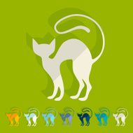 Flat design cat N24