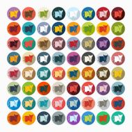 Flat design cow livestock farm N5