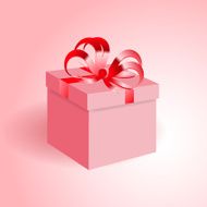 Gift box with a red ribbon