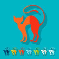 Flat design cat N27