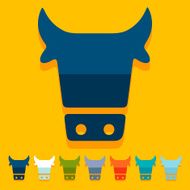 Flat design cow N4