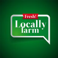 Farm food label badge or seal