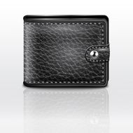 Leather wallet vector