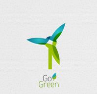 Eco Windmill Abstract Shape Design