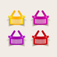 realistic design element food basket N69