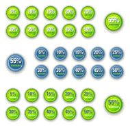 Green Star Discount circle label