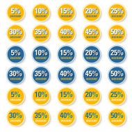 Yellow discount circle label