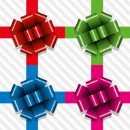 vector gift ribbons with bows