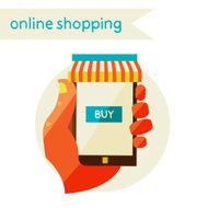 online shopping Sale Flat design modern illustration