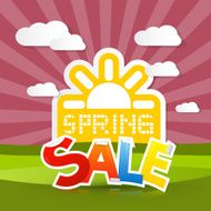 Spring Sale Background Illustration