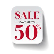 Sale fifty percent label