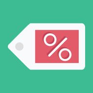 Vector Price Label Percent Tag Icon